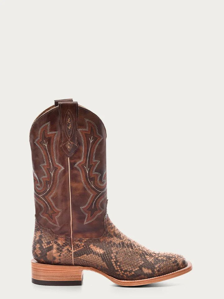 Men's Corral Python with Embroidered Details