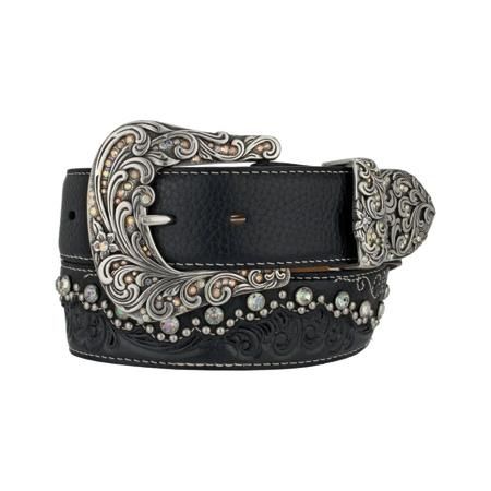Adult - Tony Lama Kaitlyn Crystal Belt, Size: 30 - Black