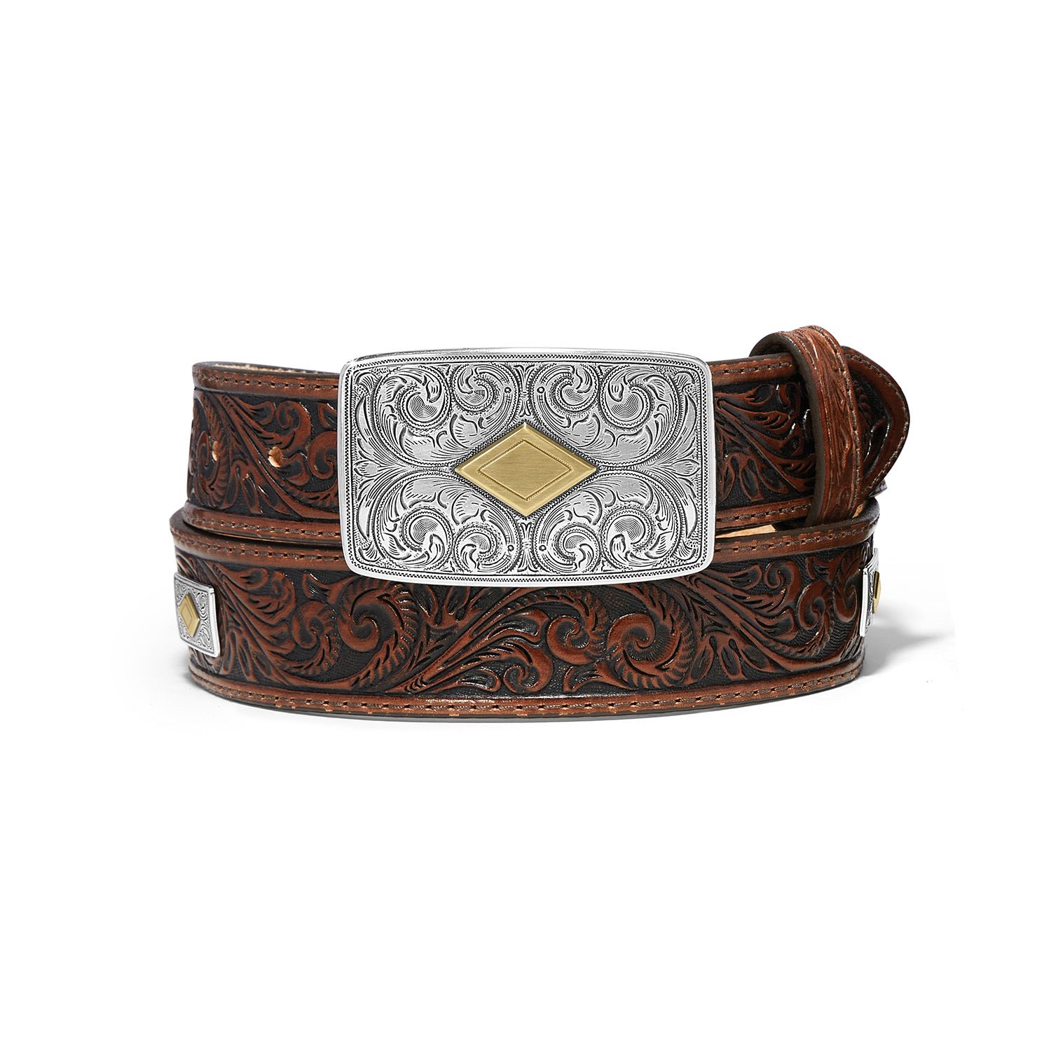 Adult - Tony Lama Goldfield Belt Brown