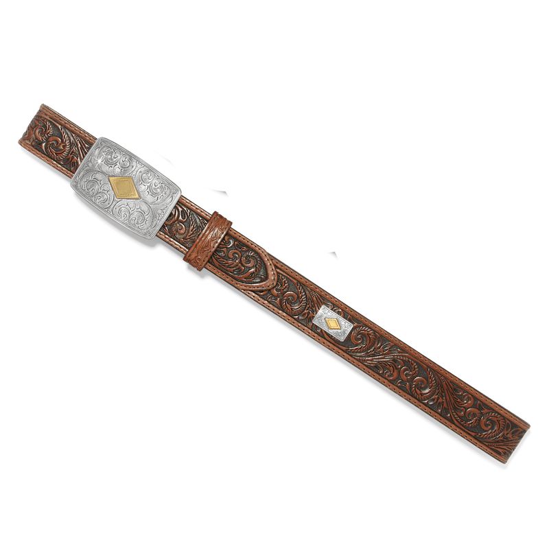 Adult - Tony Lama Goldfield Belt Brown