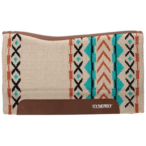 Synergy Contoured Performance Saddle Pad  - 32"L x 34"D x 1", Color: Tofu Cherry Mahogany