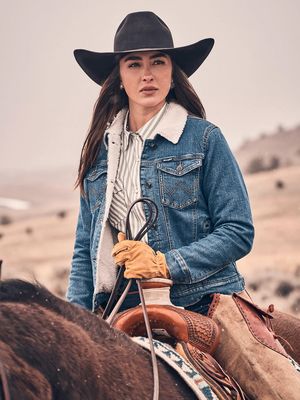 Women's Wrangler Sherpa Lined Denim Jacket