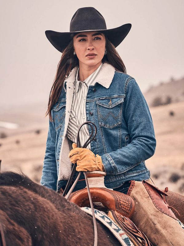 Women's Wrangler Sherpa Lined Denim Jacket Women's Wrangler Sherpa Lined Denim Jacket