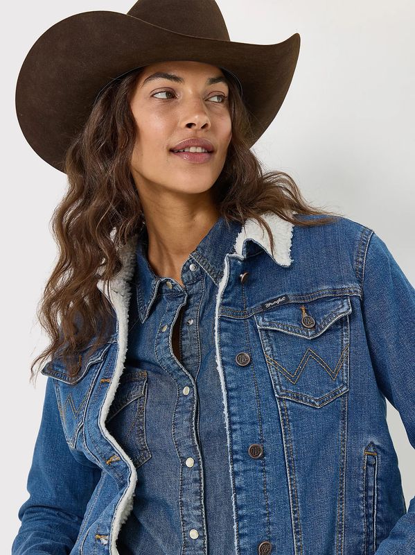 Women's Wrangler Sherpa Lined Denim Jacket