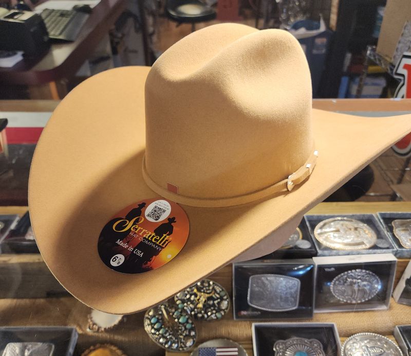 Serratelli 6X Beaver Fur Felt Hat - Sand, Cali Front