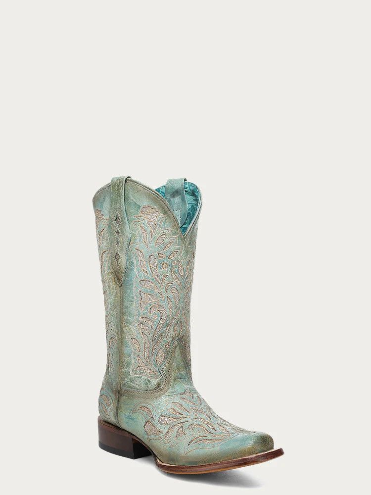 Women's Corral Glitter Inlay & Embroidery Turquoise