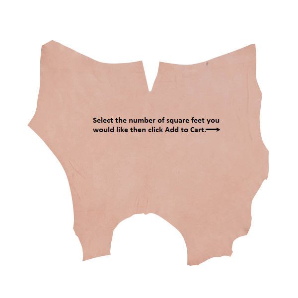 Vegetable Tanned Shoulder Bulk Leather Natural Hide - Sold by SQFT