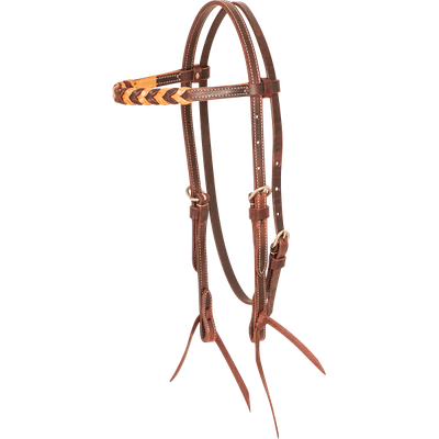 Blood Knot Browband Headstall - Natural