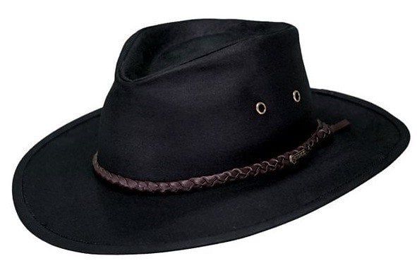Outback Grizzly Oilskin Hat, Size: Black Small