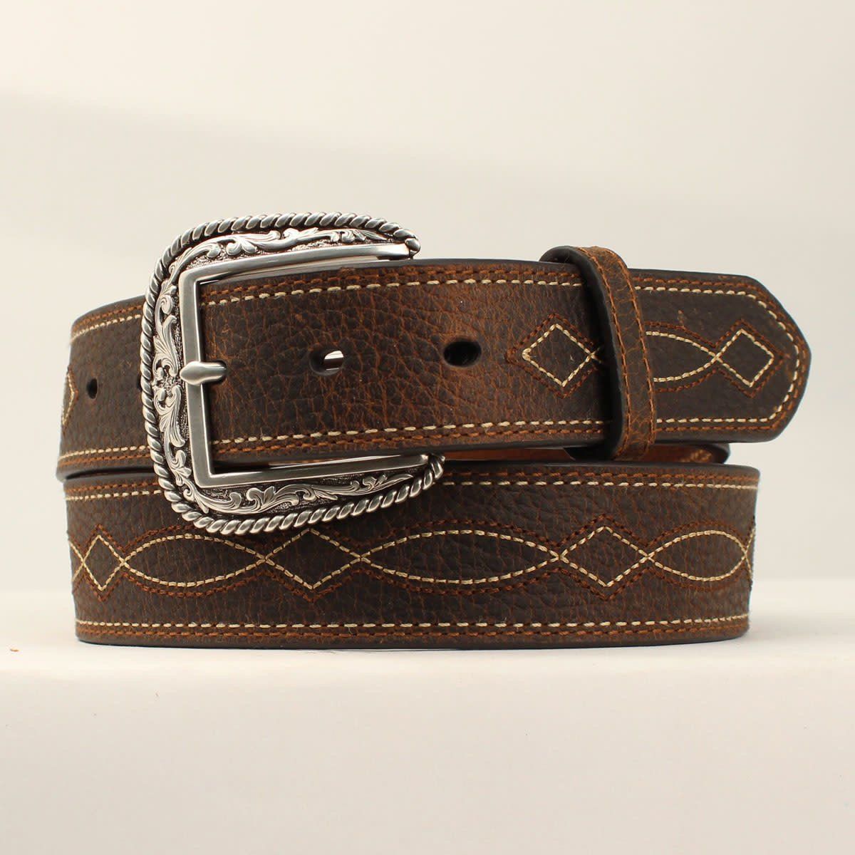Adult - Ariat Boot-Stitch Leather Belt