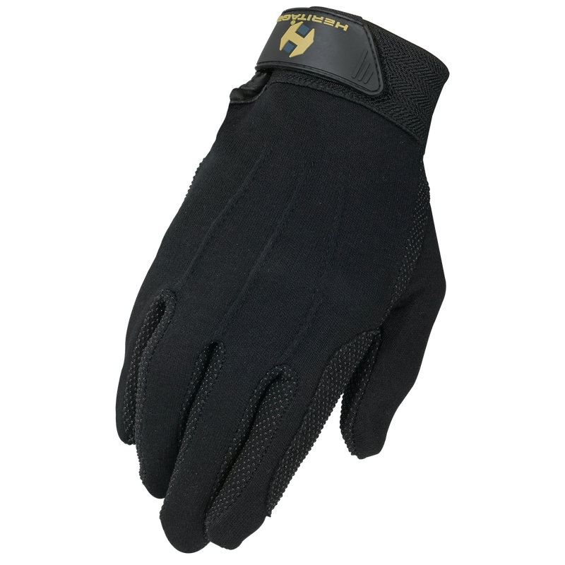 Heritage Cotton Grip Glove, Black