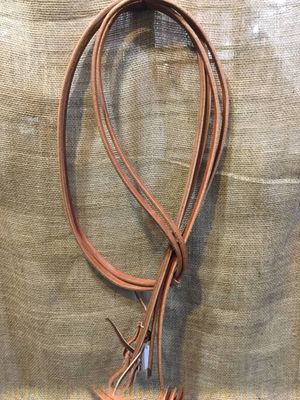 Circle L Leather Weighted Split Reins w/ Tie Ends, U.S.A. Made - 8'