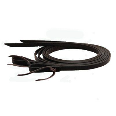 Circle L Leather Weighted Split Reins w/ Tie Ends, U.S.A. Made - 8', Color: x 1/2" Black