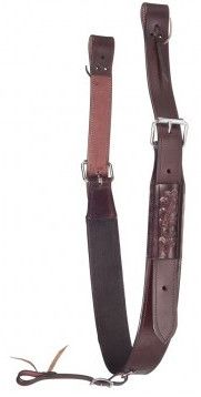 Complete Western Flank Cinch Set w/Connector, Color: Dk. Oil