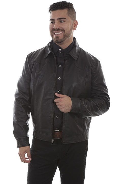 Men's Scully Black Lamb Leather Jacket