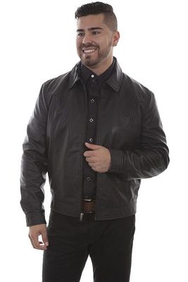 Men's Scully Black Lamb Leather Jacket