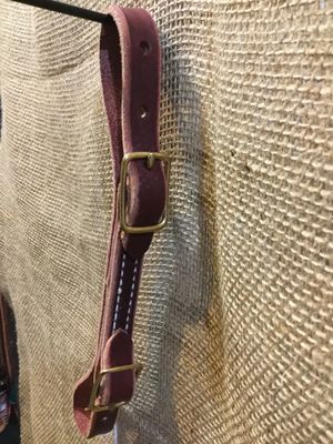Curb Strap - Circle L Double Ply Flat Stitch Leather