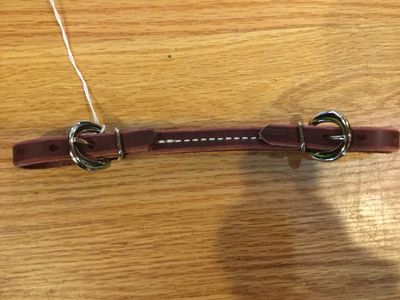 Curb Strap - Circle L Double Ply Flat Stitch Leather