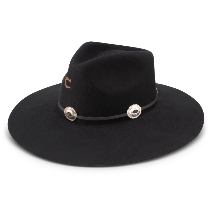 Charlie 1 Horse Traveler Felt Hat - Black