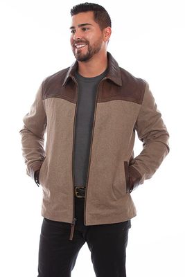 Men's Scully Denim and Leather Jacket
