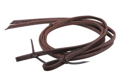Rugged Weighted Leather Split Reins - 8" x 5/8"