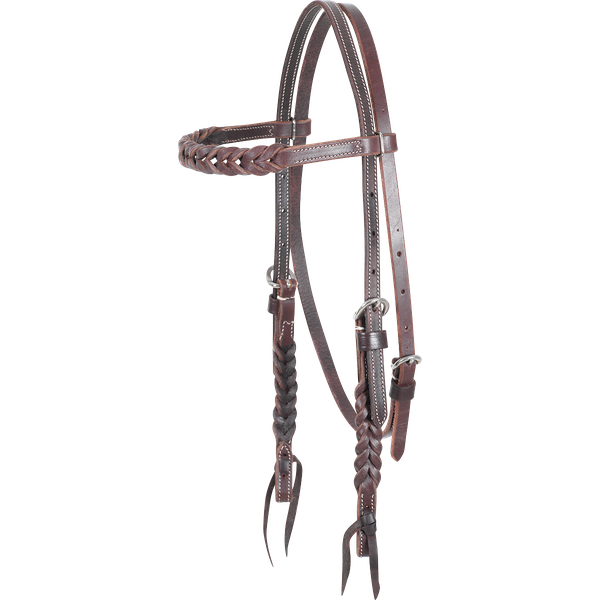 Blood Knot Browband Headstall - Chocolate