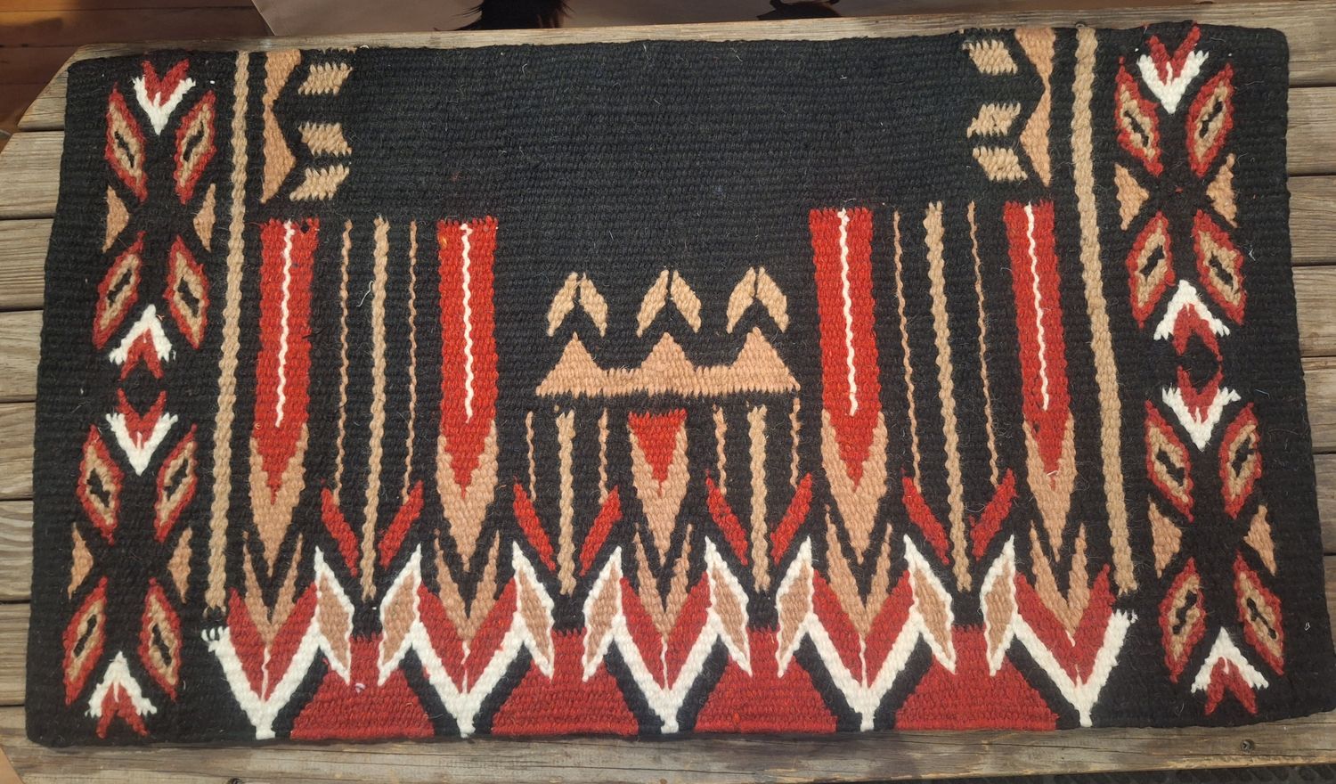 CSX Wool Saddle Blanket, Color: Black/Cream/Red
