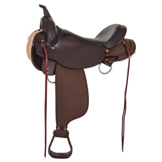 16" Reg Bar Circle Y El Campo Cordura Saddle, Black - Gaited