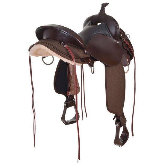 16" Reg Bar Circle Y El Campo Cordura Saddle, Black - Gaited