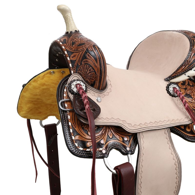 13" Wide Double T Primrose Barrel Style Saddle