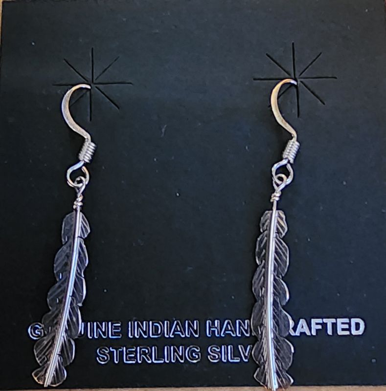 Kotah Bear Feather Sterling Silver Earrings