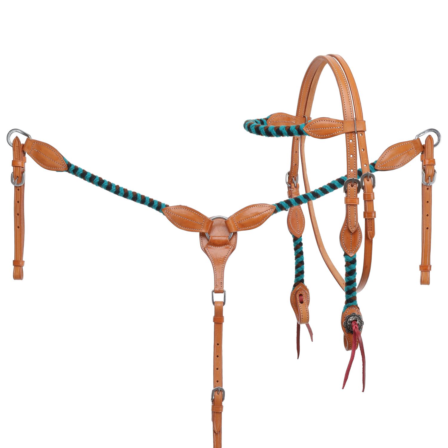 Tealwood Mohair Browband Headstall and Breastcollar Set
