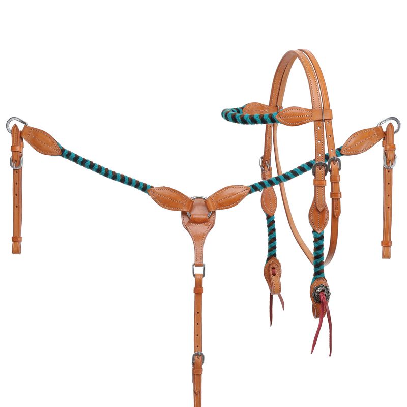 Tealwood Mohair Browband Headstall and Breastcollar Set