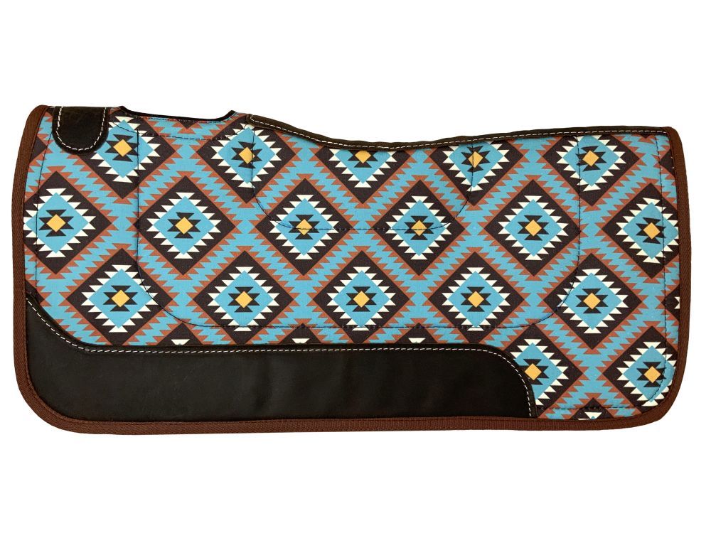 Contoured Felt Bottom Saddle Pad, Teal - 31"x32"