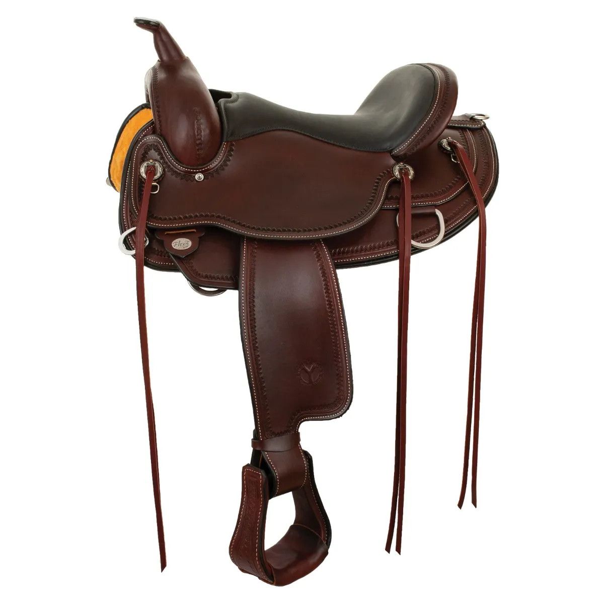 16" Wide Circle Y Omaha Flex2 Lite Saddle - Chestnut