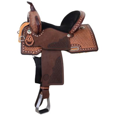 14.5" Wide Circle Y Montana Barrel Saddle