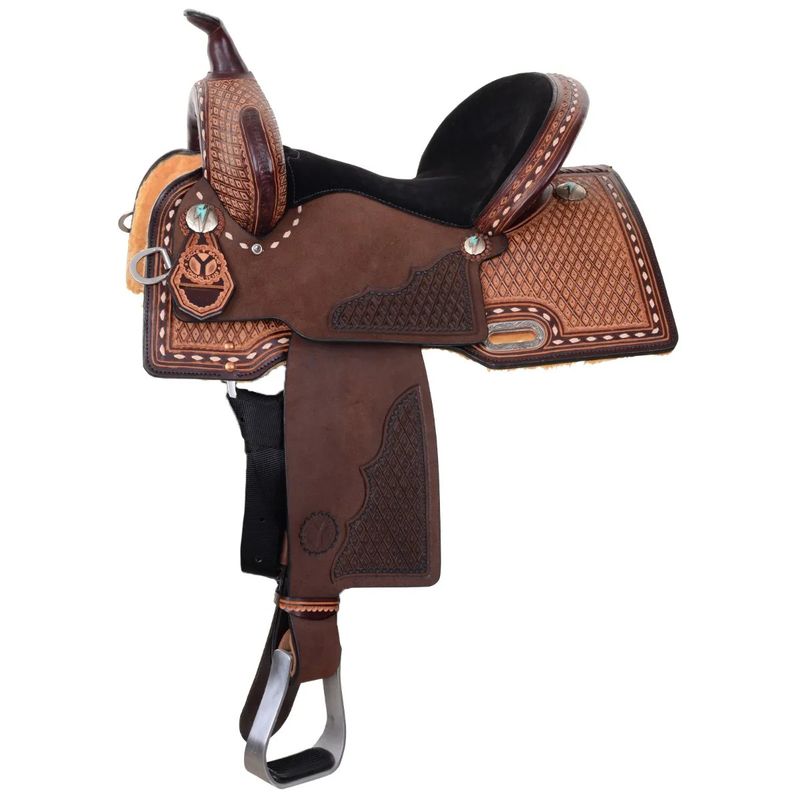 14.5" Wide Circle Y Montana Barrel Saddle