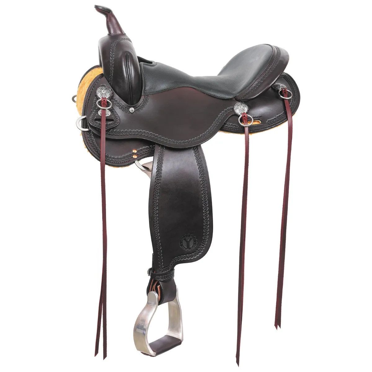 17" Wide Circle Y Gillette Wood Tree Trail Saddle