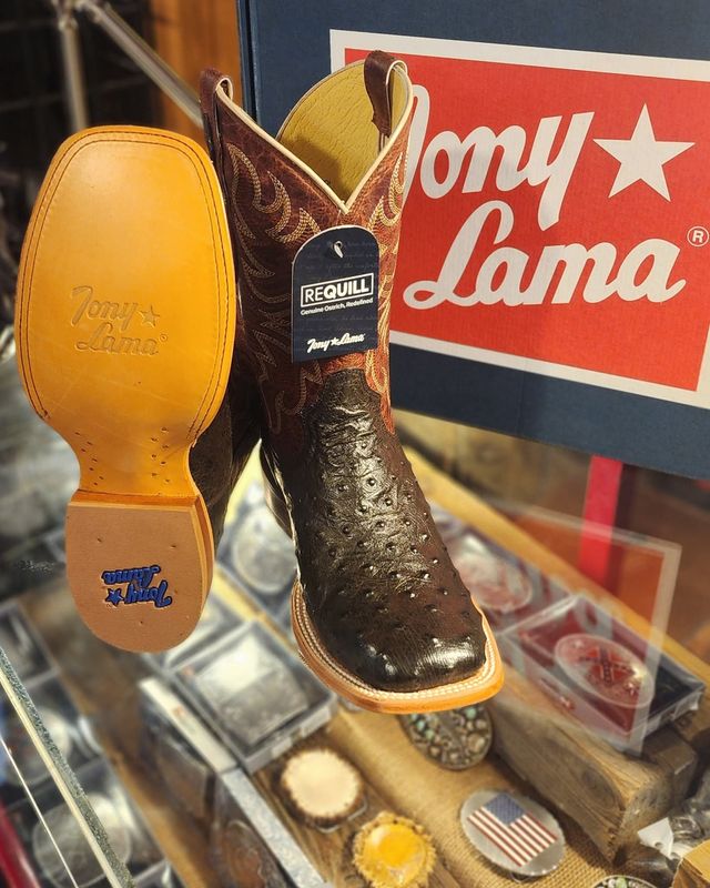 Men's Tony Lama "Blaine" Kango Amber Ostrich