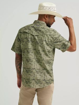 Men's ATG -x- Wrangler® Performance Short Sleeve Shirt - Olivine Print