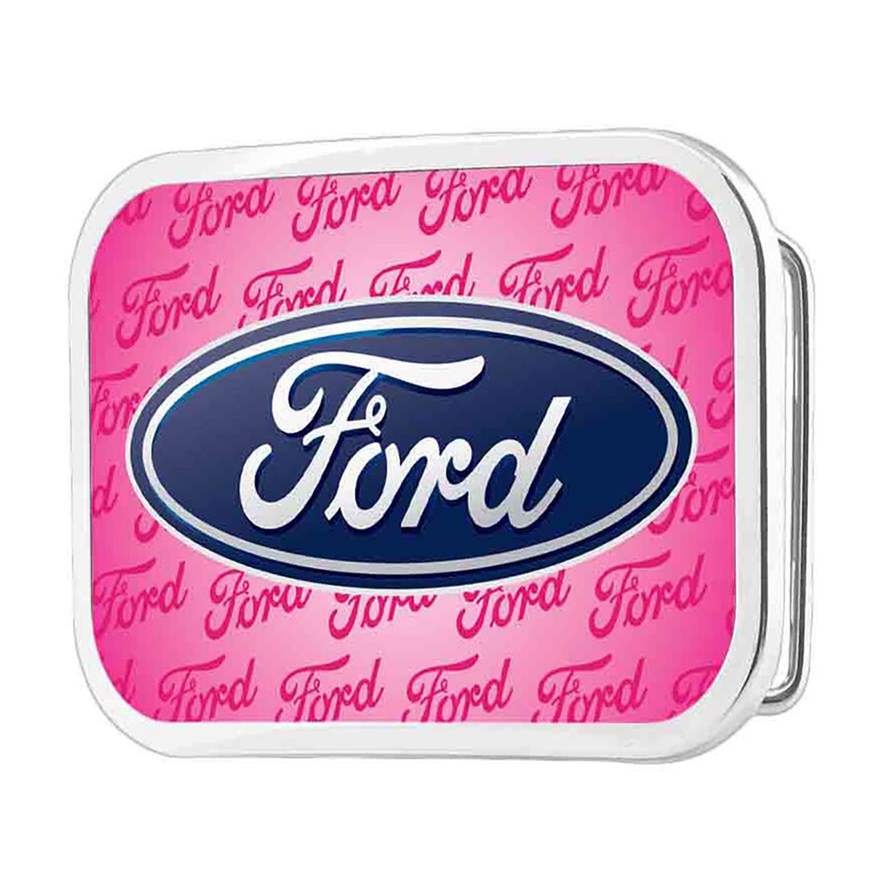 Belt Buckle - Ford Oval Logo - Pink