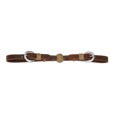 Leather Curb Strap with Rawhide Ball