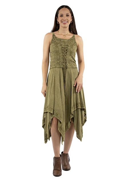 Women's Scully Honey Creek Rayon Lace-Up Dress