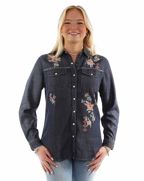 Women's Scully Embroidered Snap Front Shirt