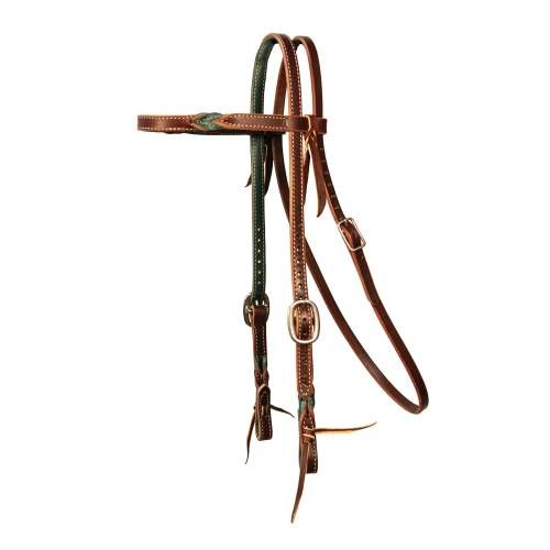 Professional's Choice Twisted Emerald Burgundy Headstall
