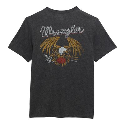 Men's Wrangler® Graphic Short Sleeve Pocket T-shirt - Regular Fit - Phantom Heather