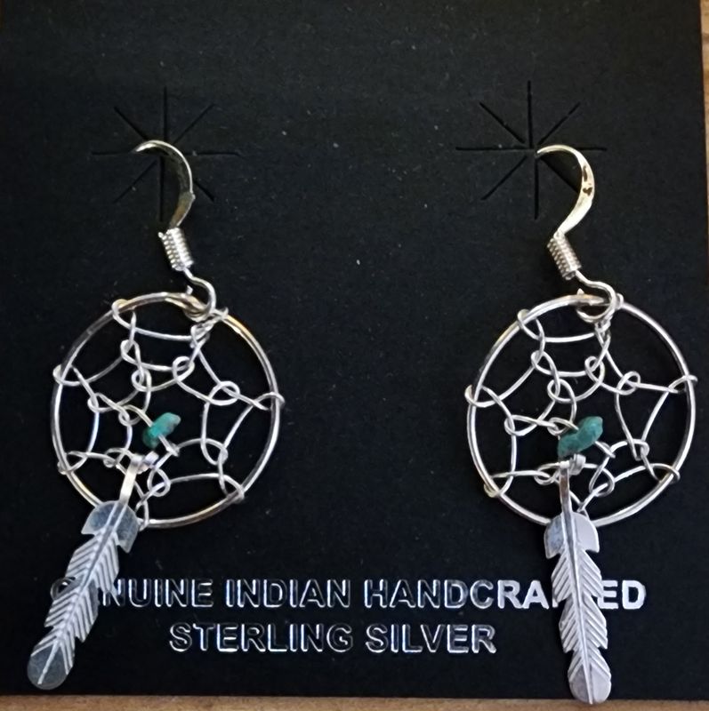 Kotah Bear Dream Catcher Sterling Silver Earrings