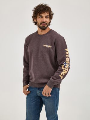 Wrangler® Crew Fleece Pullover - Regular Fit - Mole