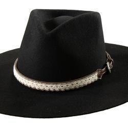 Hatband - Croc Tabs Lace Overlay Brown