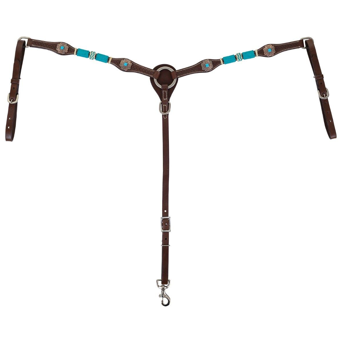 Circle Y Turquoise Roundup Breast Collar